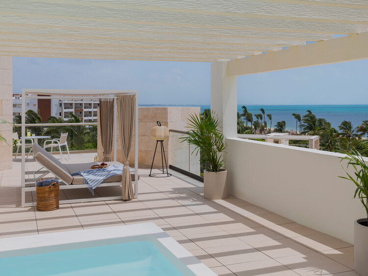 Ocean View Terrace Suite with Plunge Pool at Beloved Playa Mujeres