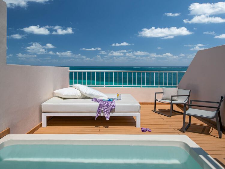 Suite avec terrasse sur toit et vue sur mer chez Excellence Riviera Cancun