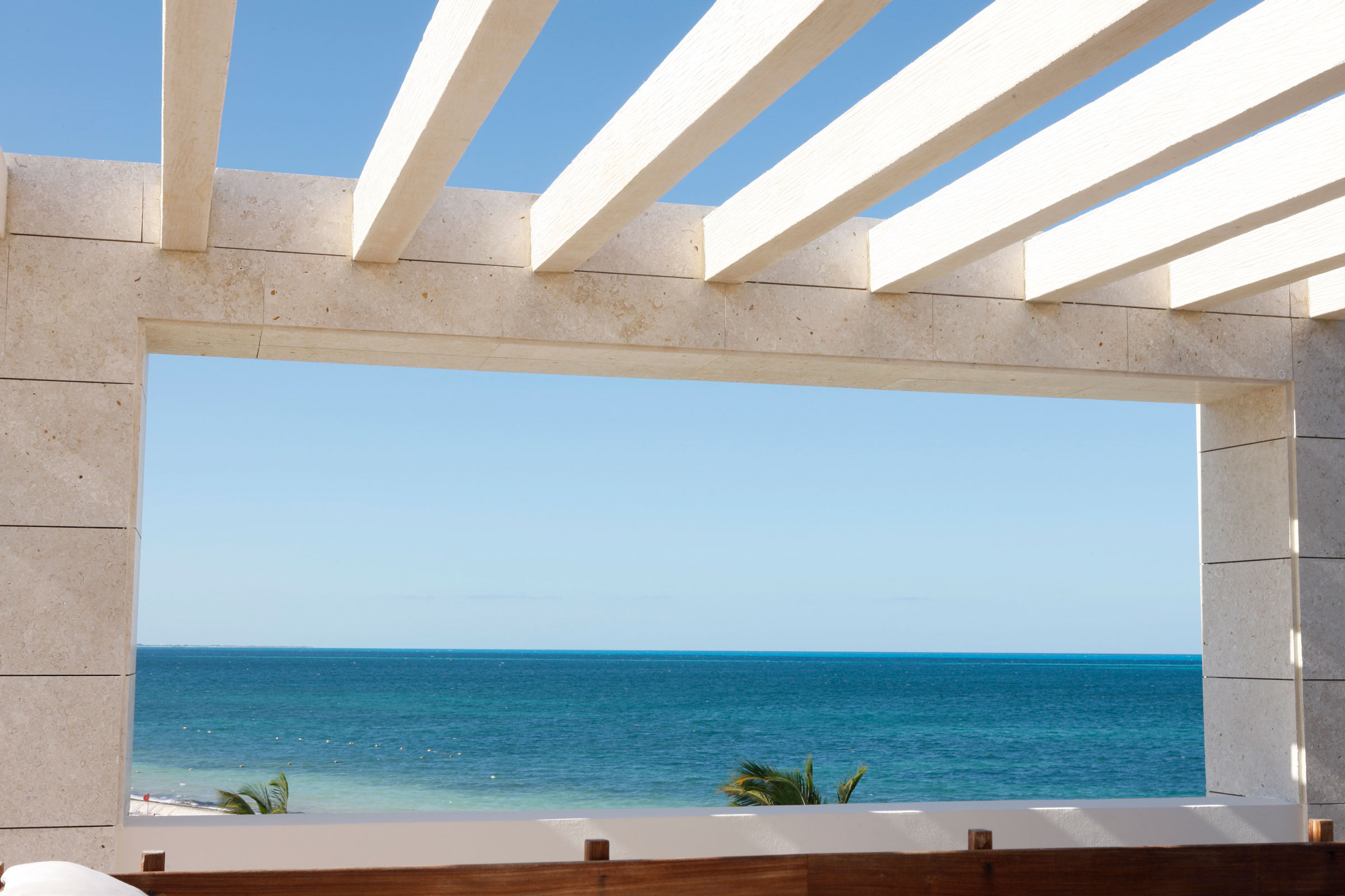 Terrasse avec vue sur l'océan à Cancun