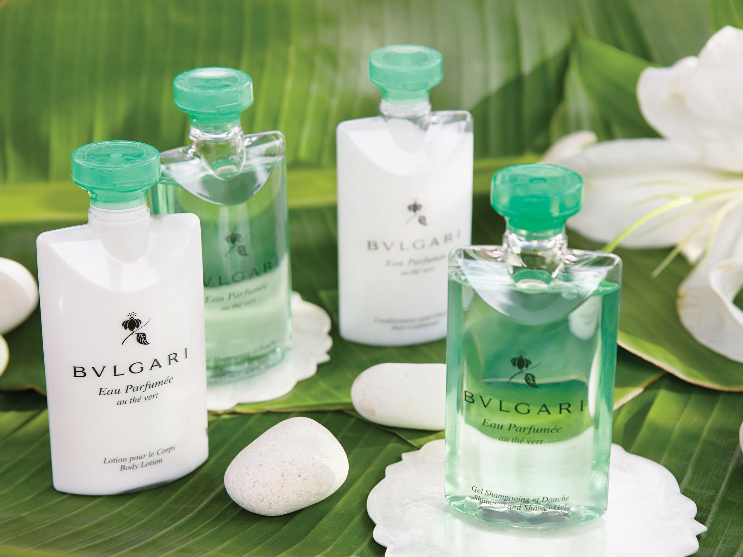 Bvlgari shampoo is included in the Excellence Club Beachfront House Suite with Plunge Pool