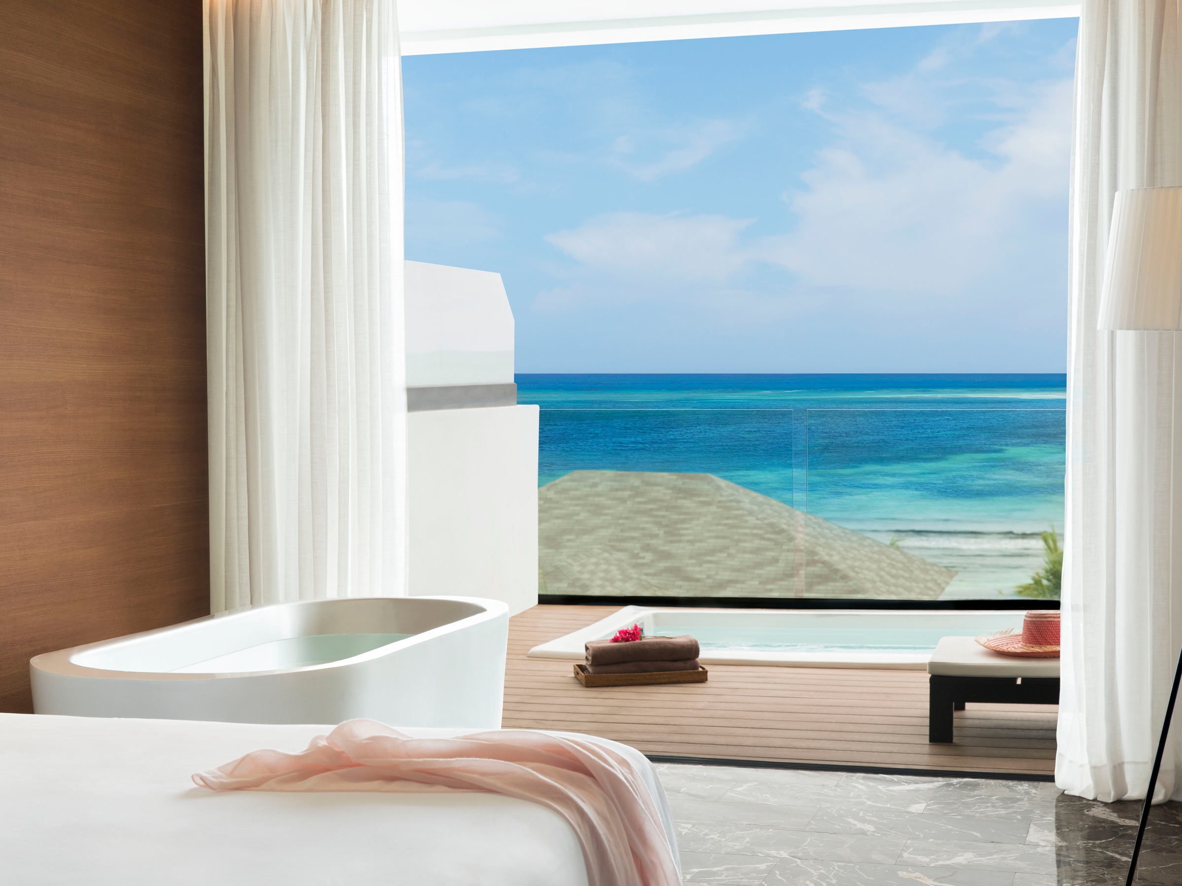 Chambres avec bassin privé d’un hôtel en Jamaïque