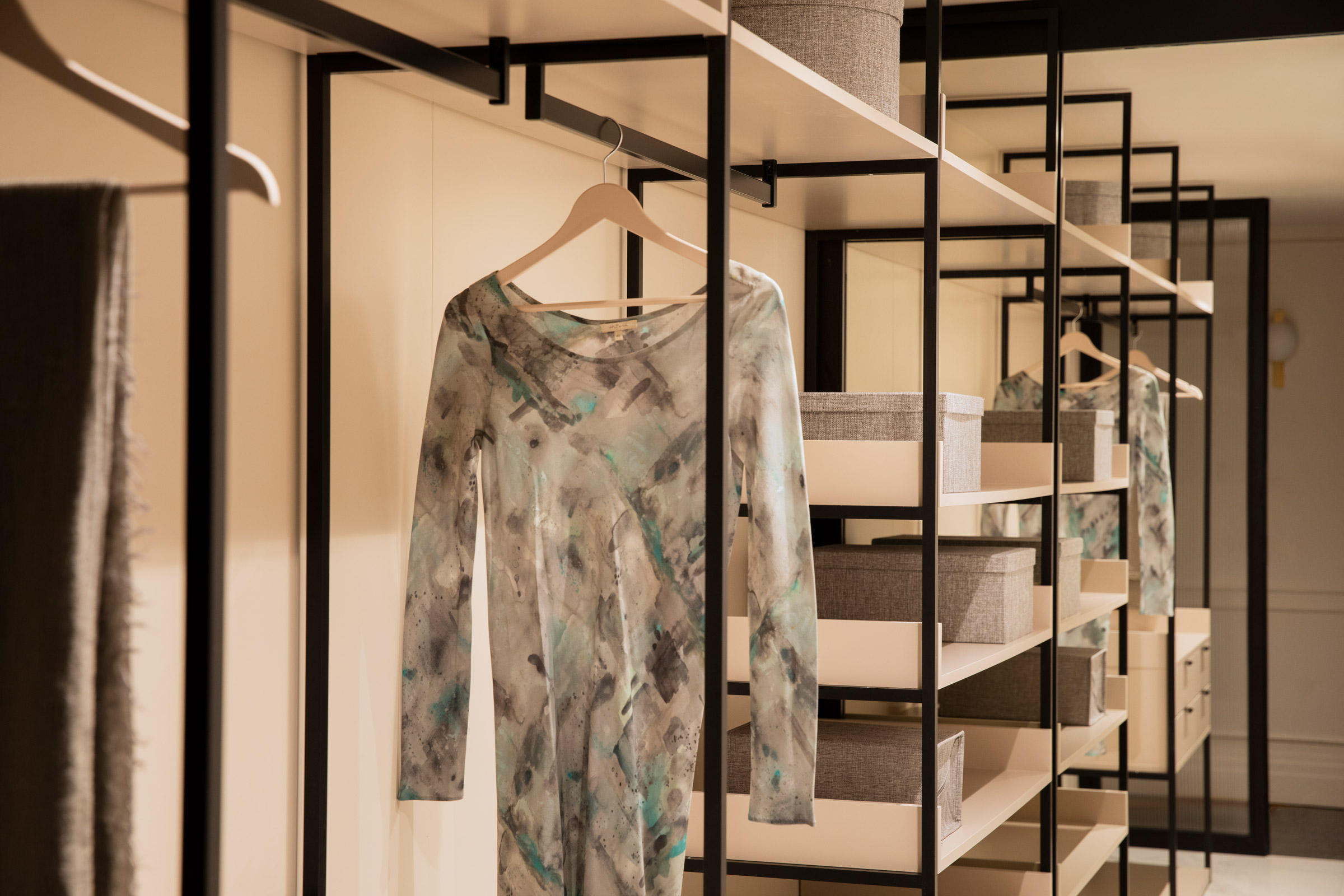 Walk in closet feature in a luxury suite