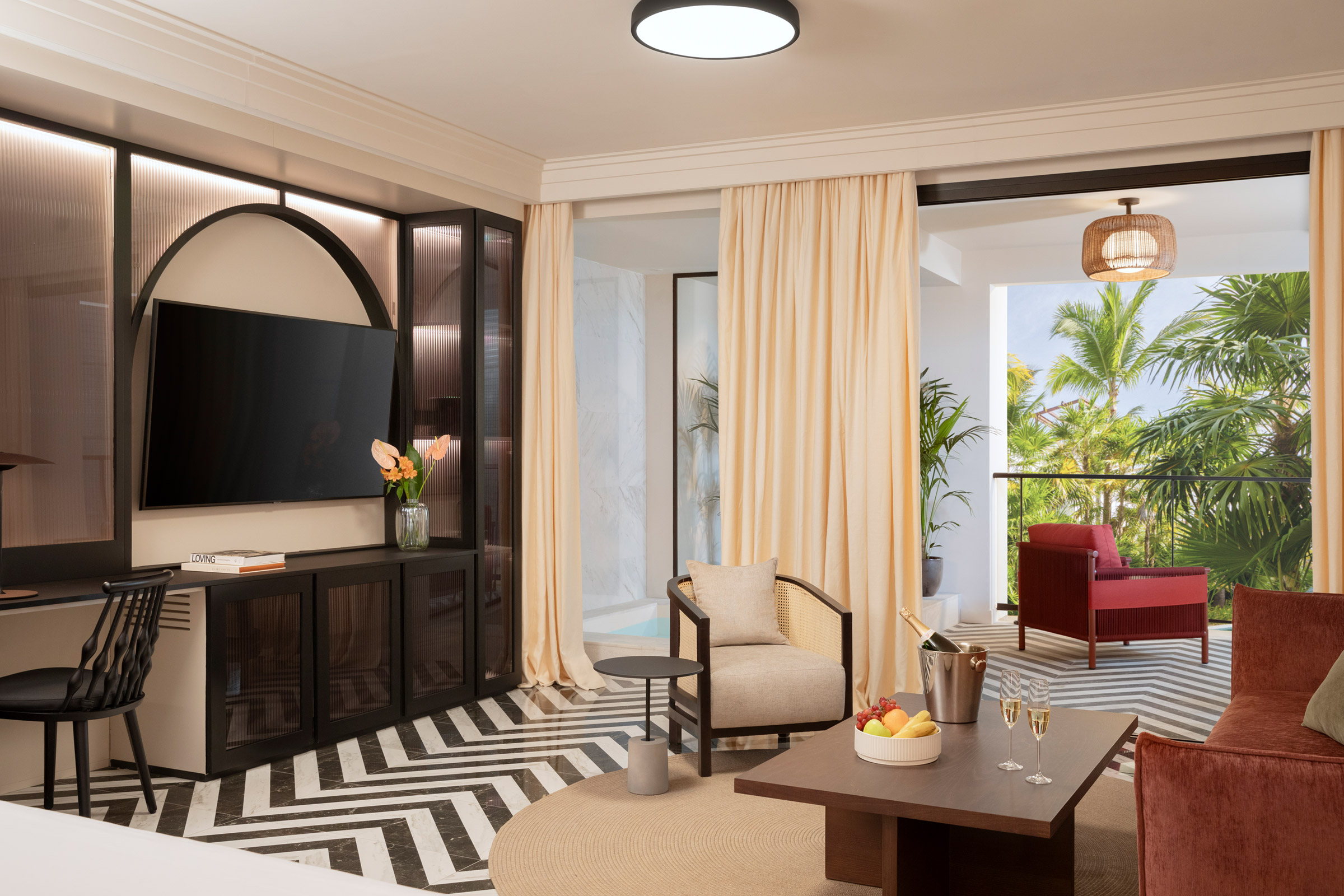 Private terrace suite in Cancun